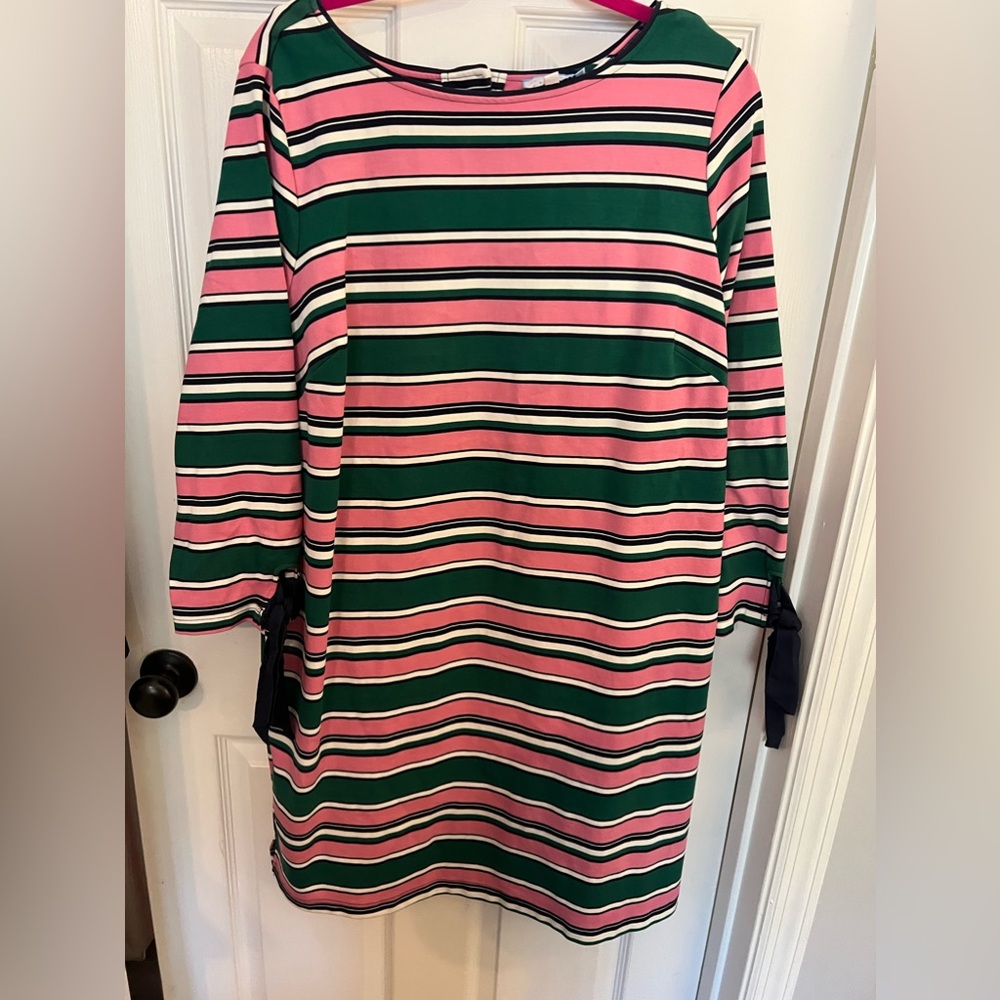 Striped ELOQUII for draper James dress